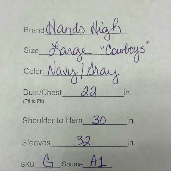 Dallas Cowboys Navy & Gray Raglan Long Sleeve Graphic Tee by Hands High L - Picture 10 of 10